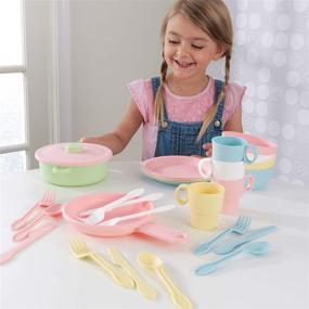 img 3 attached to KidKraft 🍳 Pastel 27-Piece Cookware Set