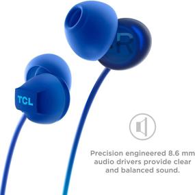 img 3 attached to TCL SOCL300BT Беспроводные наушники вставного типа с Bluetooth и шумоподавлением, дополнительным аккумулятором для 17 часов воспроизведения, встроенным микрофоном - Океанская синева.