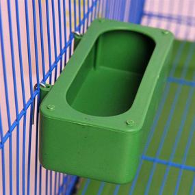 img 4 attached to 🐦 Bird Seed Feeding Dish with Hook: Ideal for Parrots, Macaws, African Greys, Budgies, and More!