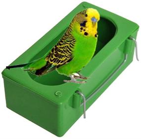 img 3 attached to 🐦 Bird Seed Feeding Dish with Hook: Ideal for Parrots, Macaws, African Greys, Budgies, and More!