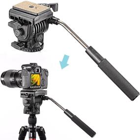 img 3 attached to 🎥 Neewer Video Camera Tripod Fluid Drag Pan Head: Ideal for Canon Nikon Sony DSLR Cameras, Camcorder Shooting, and Filming; Supports up to 8.8 lbs/4 kg Load
