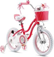 🚲 royalbaby stargirl girls kids bike 12 14 16 18 inch bicycle 3-9 years old with basket, training wheels, kickstand, pink blue child's cycle logo