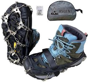 img 4 attached to ❄️ Ice Traction Cleats for Men and Women - Ultimate Shoe Spikes for Snow and Ice - M/L/XL Sizes - Micro Spikes for Hiking, Fishing, Climbing, Walking