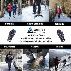 img 3 attached to ❄️ Ice Traction Cleats for Men and Women - Ultimate Shoe Spikes for Snow and Ice - M/L/XL Sizes - Micro Spikes for Hiking, Fishing, Climbing, Walking