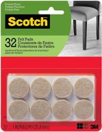 🪑 round beige scotch felt pads - 1 inch diameter - 32 furniture pads for protecting hardwood floors logo