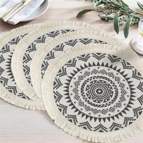 img 2 attached to 🌞 Sungea Mandala Placemats: Washable and Stain-Resistant Dining Essentials