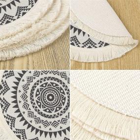 img 1 attached to 🌞 Sungea Mandala Placemats: Washable and Stain-Resistant Dining Essentials