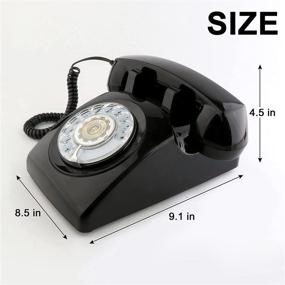img 3 attached to 📞 Vintage Black Rotary Dial Desk Telephone - Sangyn 1960's Classic Retro Landline Phone”