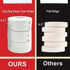 img 2 attached to 🏋️ White Athletic Tape (6 Pack 0.5" 10 Yards) - Finger Tape - Medical Tape - Foot Tape - Non-Sticky & Tearable - Ideal for Rock Climbing, Jiu-Jitsu, Grappling, Martial Arts, Hockey Stick, Weightlifting