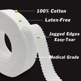 img 3 attached to 🏋️ White Athletic Tape (6 Pack 0.5" 10 Yards) - Finger Tape - Medical Tape - Foot Tape - Non-Sticky & Tearable - Ideal for Rock Climbing, Jiu-Jitsu, Grappling, Martial Arts, Hockey Stick, Weightlifting