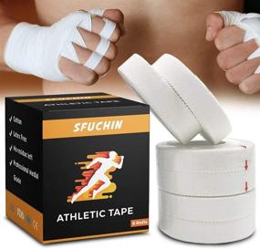 img 4 attached to 🏋️ White Athletic Tape (6 Pack 0.5" 10 Yards) - Finger Tape - Medical Tape - Foot Tape - Non-Sticky & Tearable - Ideal for Rock Climbing, Jiu-Jitsu, Grappling, Martial Arts, Hockey Stick, Weightlifting