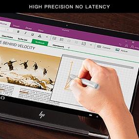 img 1 attached to Uogic Stylus Pen for HP Laptops - 1024 Pressure Sensitivity, Tilt & Palm Rejection, Flex & Soft HB Tip - Compatible with HP Specter X360, Envy X360, Pavilion x360, Spectre x2, and Envy x3 Laptop - Rechargeable