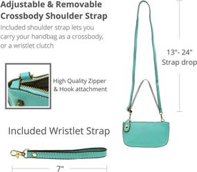 img 1 attached to 👜 Шикарный и универсальный, мини-кроссбоди Joy Susan для женщин: браслет-сумочка для стильного повседневного образа.