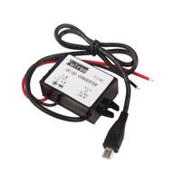 ⚡️ drok 090187: waterproof dc-dc volt buck converter step-down regulator 8-50v to 5v 3a power supply module with micro usb adapter connector logo