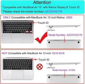 img 3 attached to 🖥️ MOSISO MacBook Air 13 inch Case 2020 Release A2337 M1 A2179 - Retina Display with Touch ID, Hard Shell Case + TPU Bumper, Carrying Sleeve Bag, Keyboard Cover Skin - Black