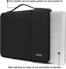 img 1 attached to 🖥️ MOSISO MacBook Air 13 inch Case 2020 Release A2337 M1 A2179 - Retina Display with Touch ID, Hard Shell Case + TPU Bumper, Carrying Sleeve Bag, Keyboard Cover Skin - Black