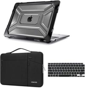 img 4 attached to 🖥️ MOSISO MacBook Air 13 inch Case 2020 Release A2337 M1 A2179 - Retina Display with Touch ID, Hard Shell Case + TPU Bumper, Carrying Sleeve Bag, Keyboard Cover Skin - Black