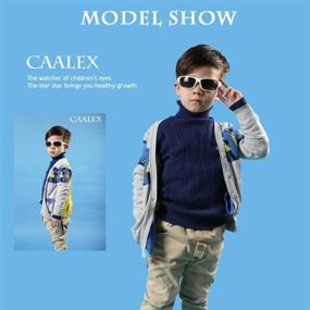 img 1 attached to 🕶️ Caalex Kids Sports Style Polarized Sunglasses with Flexible Rubber Frame - Suitable for Boys and Girls