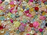 🎀 assorted hearts, stars, flowers, pearls, bows - 500pc pack with varying sizes and colors - flat back embellishments for crafts and diy projects logo