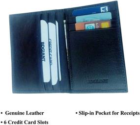 img 3 attached to Sleek & Durable Business Minimalist Slimfold Wallet in Classic Black by Bdgiant