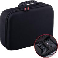 dust and water-resistant universal travel hard case for dual controllers (ps5, ps4, xbox series x/s, xbox one, switch pro, stadia, and more) logo