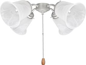 img 2 attached to 🔆 Aspen Creative 22003-11 Ceiling Fan Fitter Light Kit: Stylish Brushed Nickel Design