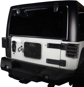 img 2 attached to 🚙 Улучшите свой Jeep Wrangler JK 2007-2018 с помощью пластины-крышки для вентиляции заднего борта Spare Tire Delete Tailgate Vent-Plate Cover