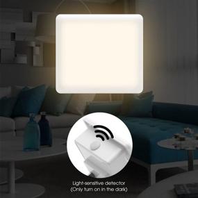 img 2 attached to 🌙 LOHAS Plug in Night Light Bulbs LED with Dusk to Dawn Sensor - 0.3W Daylight LED Night Lights, Ultra Slim Design - Pack of 6