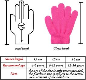 img 3 attached to ❄️ Coobey Pairs Gloves: Winter Stretchy Boys' Accessories for Optimal Cold Weather Comfort