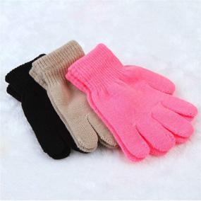 img 1 attached to ❄️ Coobey Pairs Gloves: Winter Stretchy Boys' Accessories for Optimal Cold Weather Comfort