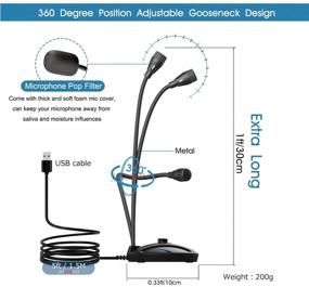 img 2 attached to 🎙️ High-quality USB Recording Microphone with Mute Button & LED Indicator - Ideal for Podcasting, YouTube, Gaming, and Streaming | JV603PRO