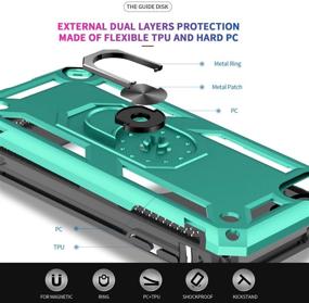 img 1 attached to 💚 LeYi Mint iPod Touch 7 Case with 2-Pack Screen Protector, Military-Grade Phone Case, Car Mount Kickstand for Apple iPod Touch 7th/6th/5th Gen