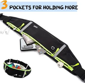 img 3 attached to 🏃 USHAKE Slim Running Belt: Versatile Workout Fanny Pack for iPhone Holder, Running, Walking, Cycling, Camping, Gym