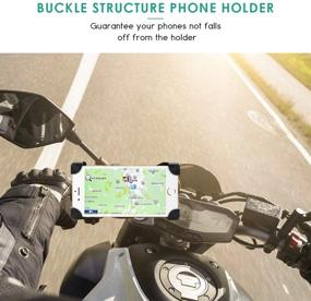 img 3 attached to 📱 Leagway держатель для телефона на мотоцикле - надежный крепеж для iPhone и Samsung Galaxy диагональю 3,5-6,5 дюйма - 360° поворот - черный.