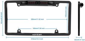 img 2 attached to 📷 Новая модель 2021 года Камера заднего вида с креплением на рамку номерного знака с углом обзора 170° - Универсальное крепление на рамку номерного знака, водонепроницаемое, высокочувствительное, 8 ИК-светодиодов для ночного видения, система помощи при парковке задом.