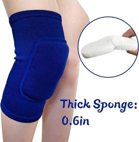 img 2 attached to 🩰 Rtudan Best Knee Pads for Dancers - Non-Slip, Thicken Sponge Brace for Dance, Yoga & Gymnastics