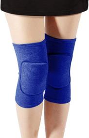 img 4 attached to 🩰 Rtudan Best Knee Pads for Dancers - Non-Slip, Thicken Sponge Brace for Dance, Yoga & Gymnastics