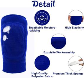 img 3 attached to 🩰 Rtudan Best Knee Pads for Dancers - Non-Slip, Thicken Sponge Brace for Dance, Yoga & Gymnastics