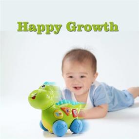 img 2 attached to 🦖 Fisca Baby Toys: Musical Walking Dinosaur for Babies & Toddlers – Preschool Learning Educational Toys with Lights and Music