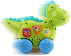 img 1 attached to 🦖 Fisca Baby Toys: Musical Walking Dinosaur for Babies & Toddlers – Preschool Learning Educational Toys with Lights and Music