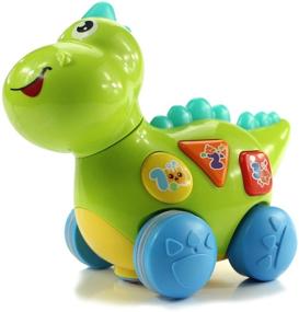 img 3 attached to 🦖 Fisca Baby Toys: Musical Walking Dinosaur for Babies & Toddlers – Preschool Learning Educational Toys with Lights and Music