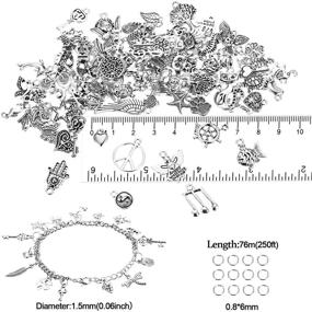 img 2 attached to Premium 100-Piece Jewelry Making Kit with 12 Stainless Steel Chains and 200 Open Jump Rings for Necklace, Bracelet, and Craft Creations