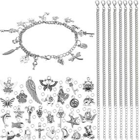 img 4 attached to Premium 100-Piece Jewelry Making Kit with 12 Stainless Steel Chains and 200 Open Jump Rings for Necklace, Bracelet, and Craft Creations