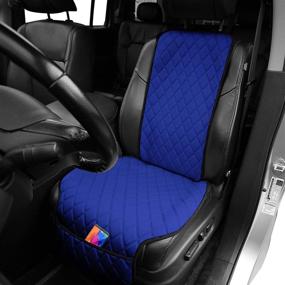 img 3 attached to 💧 Water Resistant Air Bag Compatible FH Group Car Front Seat Protectors - Neo Supreme Luxury Diamond Design Universal Seat Covers for Cars, Trucks, Vans & SUVs (Blue)