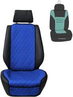 💧 water resistant air bag compatible fh group car front seat protectors - neo supreme luxury diamond design universal seat covers for cars, trucks, vans & suvs (blue) logo