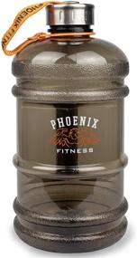 img 4 attached to 🥤 Large 2.2L / 74oz Half Gallon Water Bottle Jug by Phoenix Fitness - Easy Carry for Gym and Outdoors, Wide Mouth and Stainless Steel Screw Cap - Frosted Finish