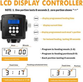 img 2 attached to 🐠 Conveniently Programmed hygger Large Auto Pond Feeder - LCD Display Controller with 5.5 L Capacity for Outdoor Koi Fish Feeding