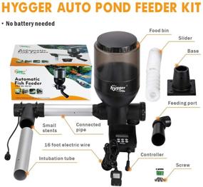 img 3 attached to 🐠 Conveniently Programmed hygger Large Auto Pond Feeder - LCD Display Controller with 5.5 L Capacity for Outdoor Koi Fish Feeding