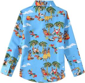 img 3 attached to SSLR Big Boy's Festive Button Down: Santa Claus Ugly Hawaiian Christmas Shirts for Holiday Parties