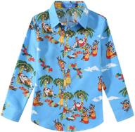 sslr big boy's festive button down: santa claus ugly hawaiian christmas shirts for holiday parties logo